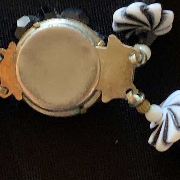 Vintage 50’s Era Black/White Double Strand Beads - Picture 5 of 8